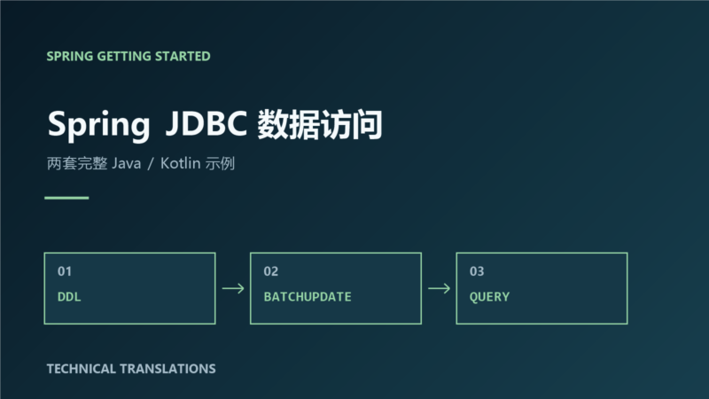 使用 Spring JDBC 访问关系型数据-未完纪