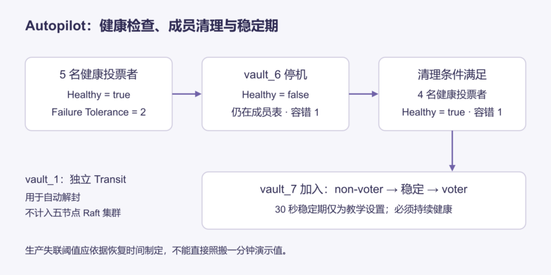 用 Vault Autopilot 检查节点健康并清理失联成员-未完纪