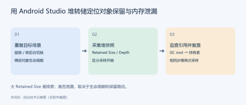用 Android Studio 堆转储定位对象保留与内存泄漏-未完纪