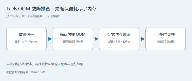 TiDB OOM 故障排查：先确认谁耗尽了内存-未完纪