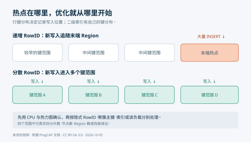 TiDB 热点问题处理：从 CPU 与热力图定位，到分散读写负载-未完纪