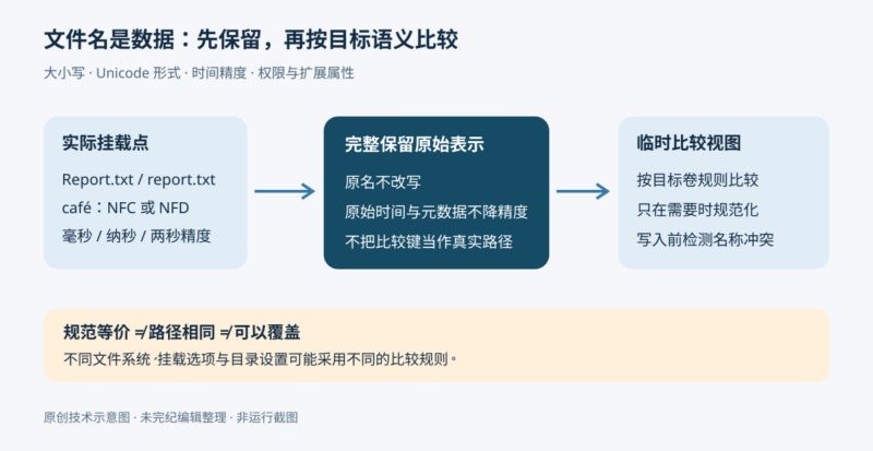 跨文件系统保留文件名、时间与元数据语义-未完纪
