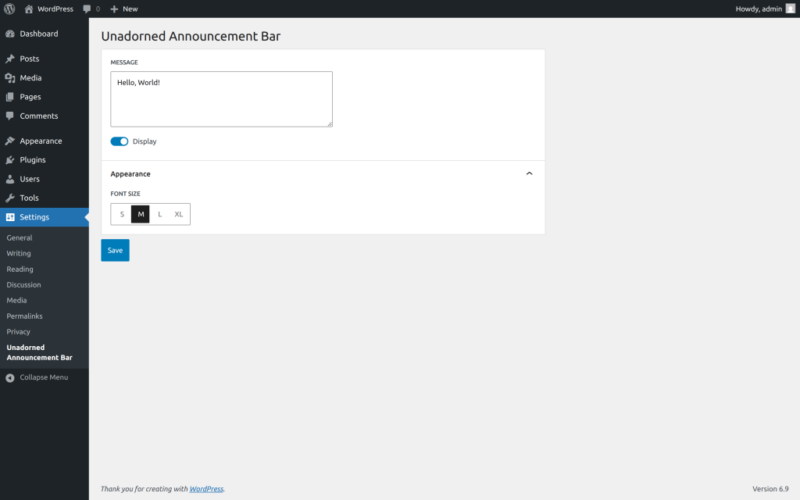 使用 DataForm 构建 WordPress 插件设置页-未完纪