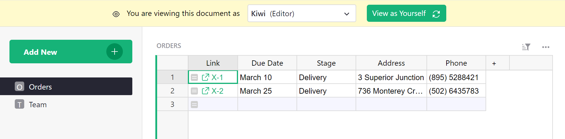Kiwi 可见的订单阶段