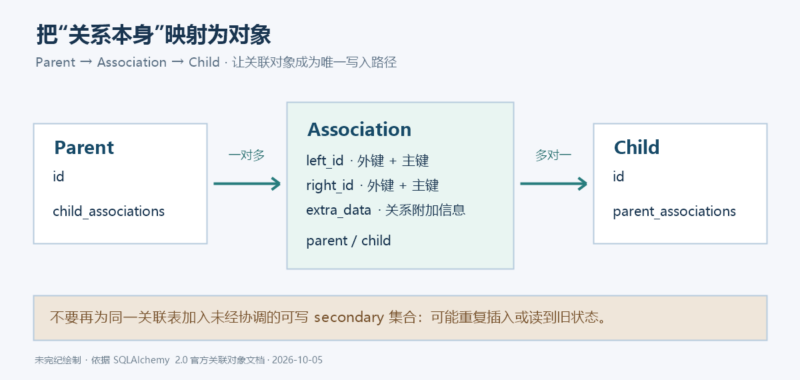 用 SQLAlchemy 关联对象保存多对多关系的附加信息-未完纪
