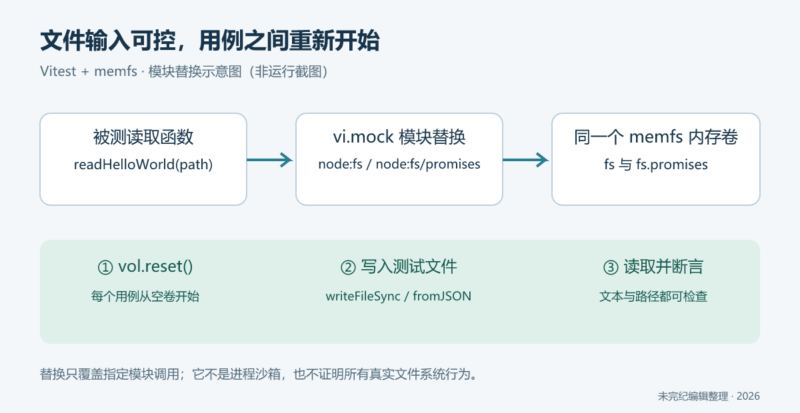 用 memfs 为 Vitest 建立可重置的内存文件系统-未完纪